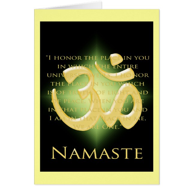 Om in Black & Gold - Namaste (Vorne)