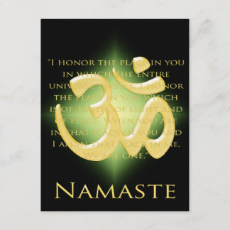 Om in Black & Gold - Namaste Einladung