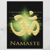 Om in Black & Gold - Namaste Flyer (Vorne)