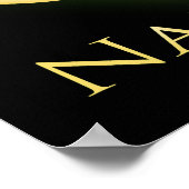 Om in Black & Gold - Namaste Poster (Ecke)