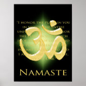 Om in Black & Gold - Namaste Poster (Vorne)