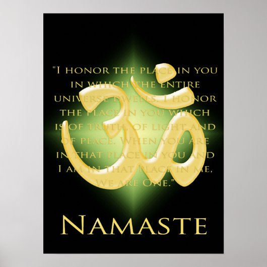 Om in Black & Gold - Namaste Poster (Vorne)