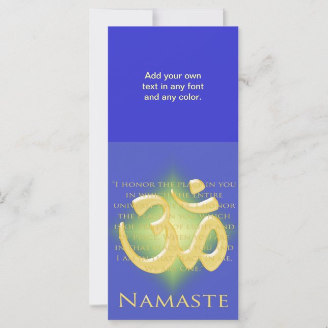 Om in Blue & Gold - Namaste (Vorderseite)