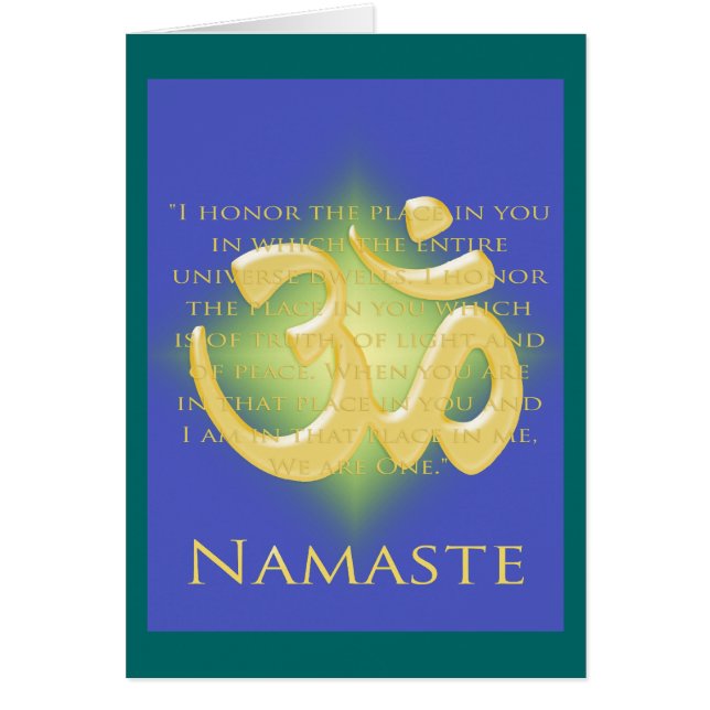 Om in Blue & Gold - Namaste (Vorne)