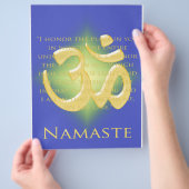 Om in Blue & Gold - Namaste Flyer (Hand)