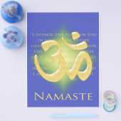 Om in Blue & Gold - Namaste Flyer (Einzeln)