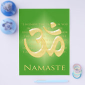 Om in Green & Gold - Namaste Flyer (Einzeln)
