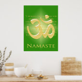 Om in Green & Gold - Namaste Poster (Küche)