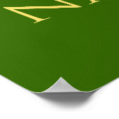 Om in Green & Gold - Namaste Poster (Ecke)