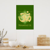 Om in Green & Gold - Namaste Poster (Küche)
