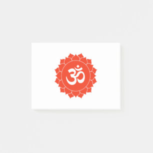 Om in Lotus, Sacro Meditation Yoga Design Post-it Klebezettel