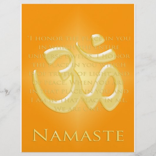 Om in Orange & Gold - Namaste Flyer (Vorne)