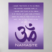 Om in Purples - Namaste Poster (Vorne)