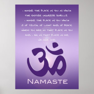 Om in Purples - Namaste Poster