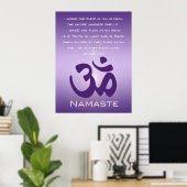 Om in Purples - Namaste Poster (Heimbüro)