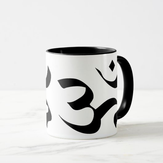 Om in Sanskrit 2 Tasse (VorderseiteRechts)