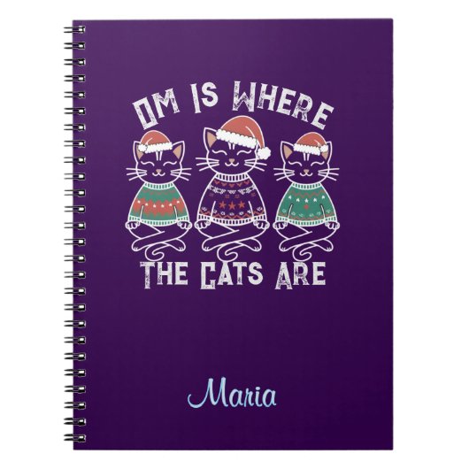Om ist, wo die Katzen Feiertag sind Notizblock (Vorderseite)