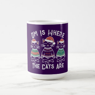 Om ist wo die Katzen sind - Funny Yoga Weihnachten Kaffeetasse