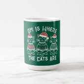 Om ist wo die Katzen sind - Funny Yoga Weihnachten Kaffeetasse (Mittel)