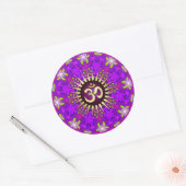 Om Lila Pink Mandala Mindfulness Yoga Sticker (Umschlag)