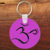OM LILA SCHLÜSSELANHÄNGER (Vorderseite)