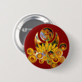 Om Lotus | dunkelrot Button (Vorne & Hinten)