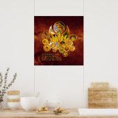 Om Lotus & GAYATRI MANTRA | Feueruniversum Poster (Küche)