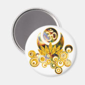 Om Lotus Magnet (Vorderseite/Rückseite)