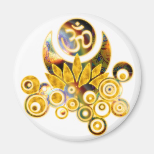 Om Lotus Magnet (Vorne)