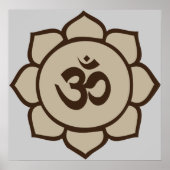Om Lotus Print Poster (Vorne)