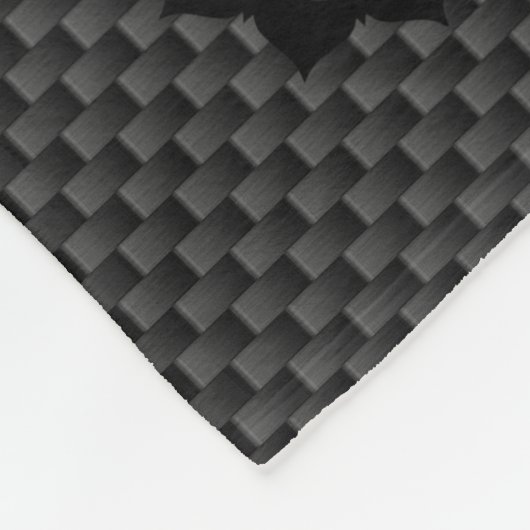 OM Lotus Spiritualität Yoga im Carbon Fibre Style Fleecedecke (Ecke)