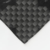 OM Lotus Spiritualität Yoga im Carbon Fibre Style Fleecedecke (Ecke)