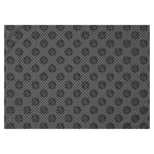 OM Lotus Spiritualität Yoga im Carbon Fibre Style Tischdecke (Vorderseite (Horizontal))