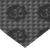 OM Lotus Spiritualität Yoga im Carbon Fibre Style Tischdecke (Schrägansicht)