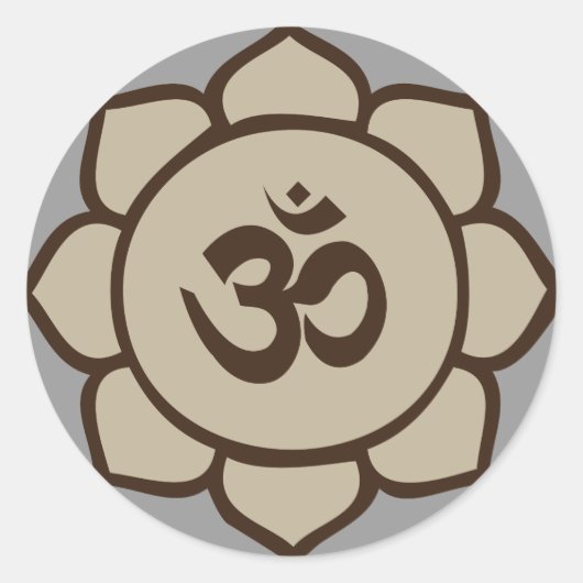 Om Lotus Sticker (Vorderseite)