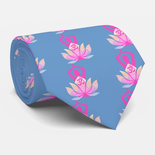 Om Lotus Yoga Pose Krawatte (Gerollt)