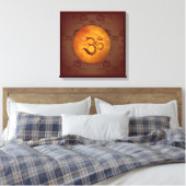 Om Lotusflower Leinwanddruck (Insitu (Schlafzimmer))