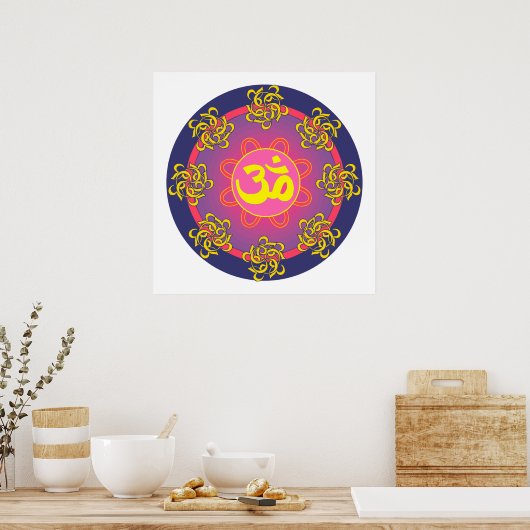 Om Mandala Art Poster (Küche)