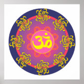 Om Mandala Art Poster (Vorne)