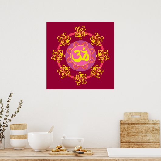 Om Mandala Art Poster (Küche)