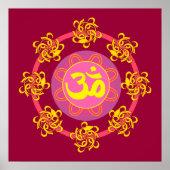 Om Mandala Art Poster (Vorne)