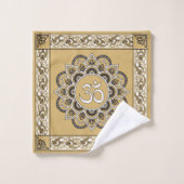 OM Mandala - Badetücher-Set Badhandtuch Set (Waschlappen)
