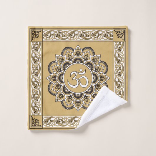 OM Mandala - Badetücher-Set Badhandtuch Set (Waschlappen)