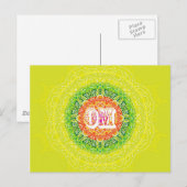 Om Mandala Design for Yoga Postkarte (Vorne/Hinten)
