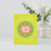 Om Mandala Design for Yoga Postkarte (Stehend Vorderseite)
