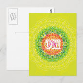 Om Mandala Design for Yoga Postkarte (Vorne/Hinten)