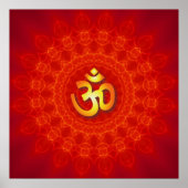 Om Mandala Design Poster (Vorne)