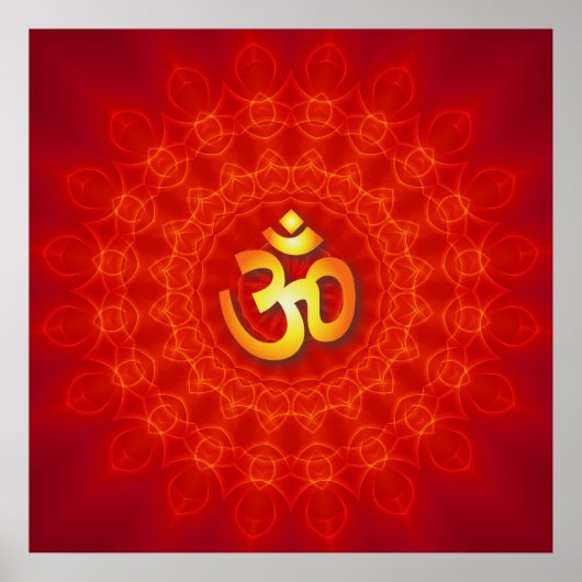 Om Mandala Design Poster (Vorne)