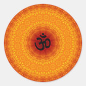 Om Mandala Design Runder Aufkleber (Vorderseite)