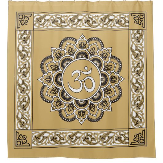 OM Mandala - Duschvorhang (Vorderseite)